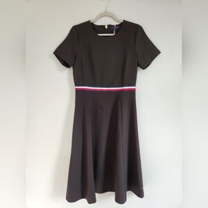 Tommy Hilfiger Black Fit & Flare Dress Sz 6